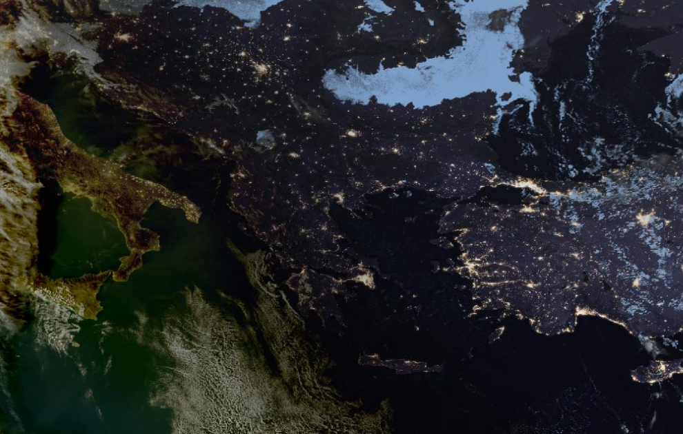 Τελευταία δορυφορική εικόνα νεφοκάλυψης