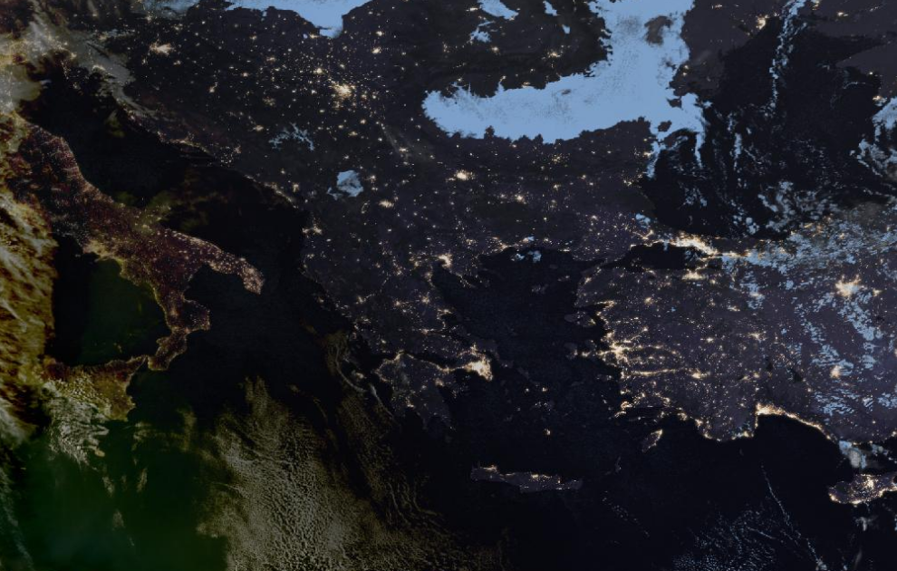 Τελευταία δορυφορική εικόνα νεφοκάλυψης