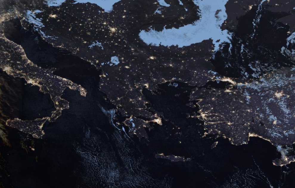 Τελευταία δορυφορική εικόνα νεφοκάλυψης