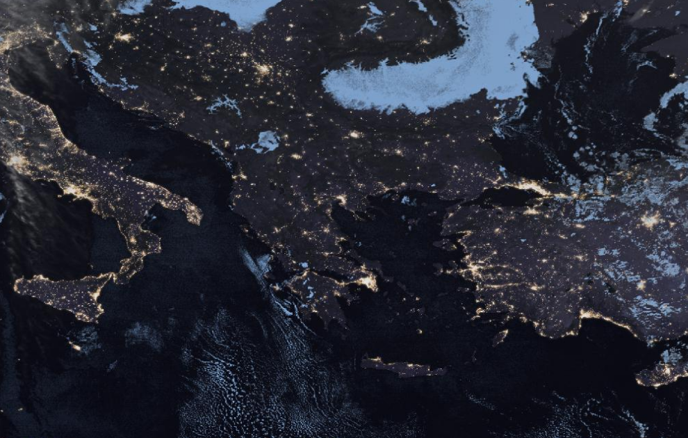 Τελευταία δορυφορική εικόνα νεφοκάλυψης