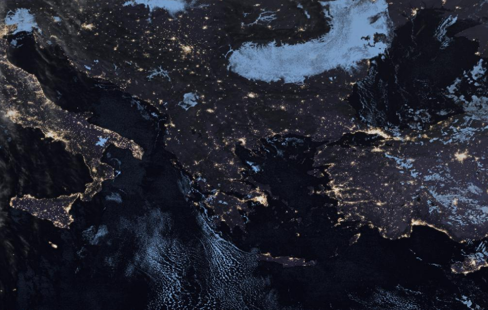 Τελευταία δορυφορική εικόνα νεφοκάλυψης