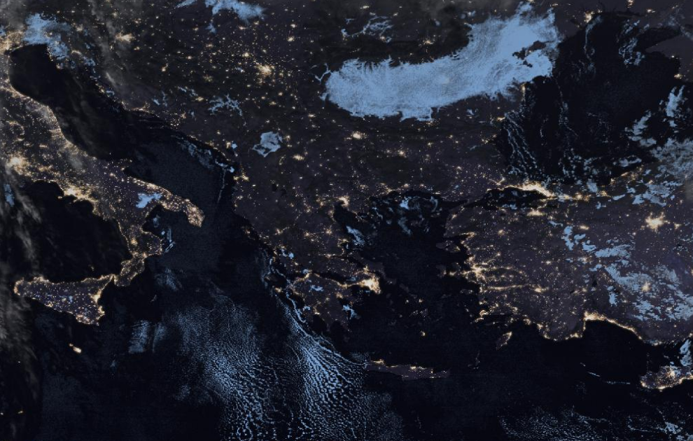 Τελευταία δορυφορική εικόνα νεφοκάλυψης