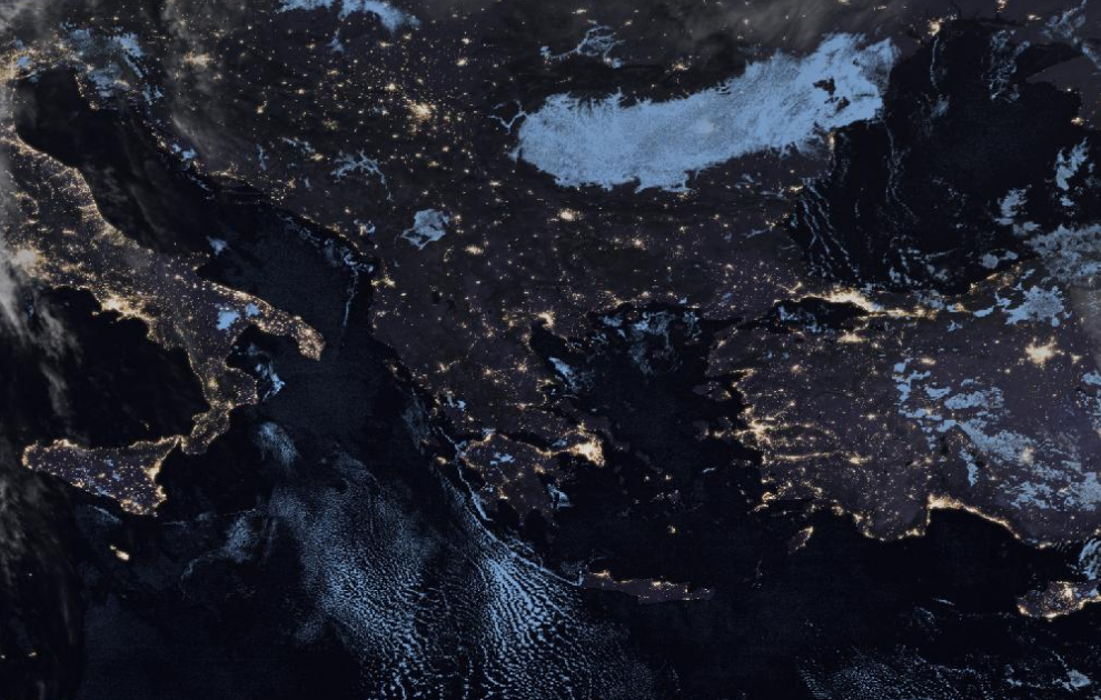 Τελευταία δορυφορική εικόνα νεφοκάλυψης