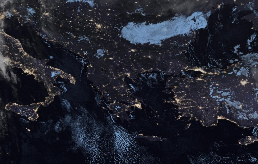 Τελευταία δορυφορική εικόνα νεφοκάλυψης