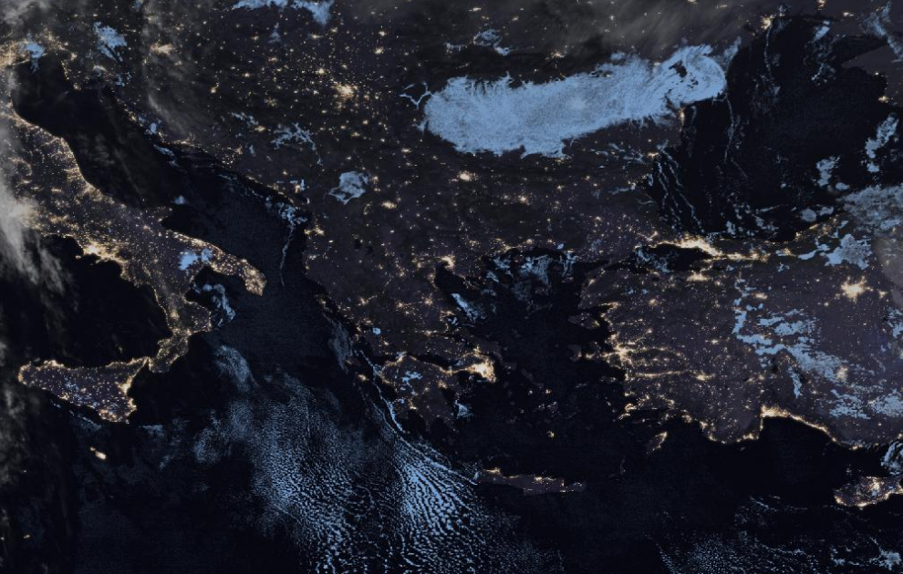 Τελευταία δορυφορική εικόνα νεφοκάλυψης