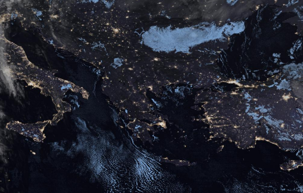 Τελευταία δορυφορική εικόνα νεφοκάλυψης