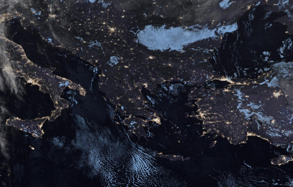 Τελευταία δορυφορική εικόνα νεφοκάλυψης