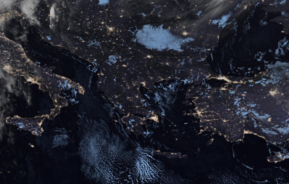 Τελευταία δορυφορική εικόνα νεφοκάλυψης