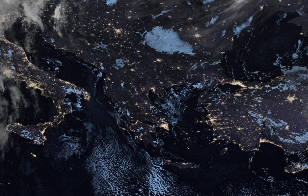 Τελευταία δορυφορική εικόνα νεφοκάλυψης