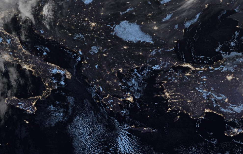 Τελευταία δορυφορική εικόνα νεφοκάλυψης