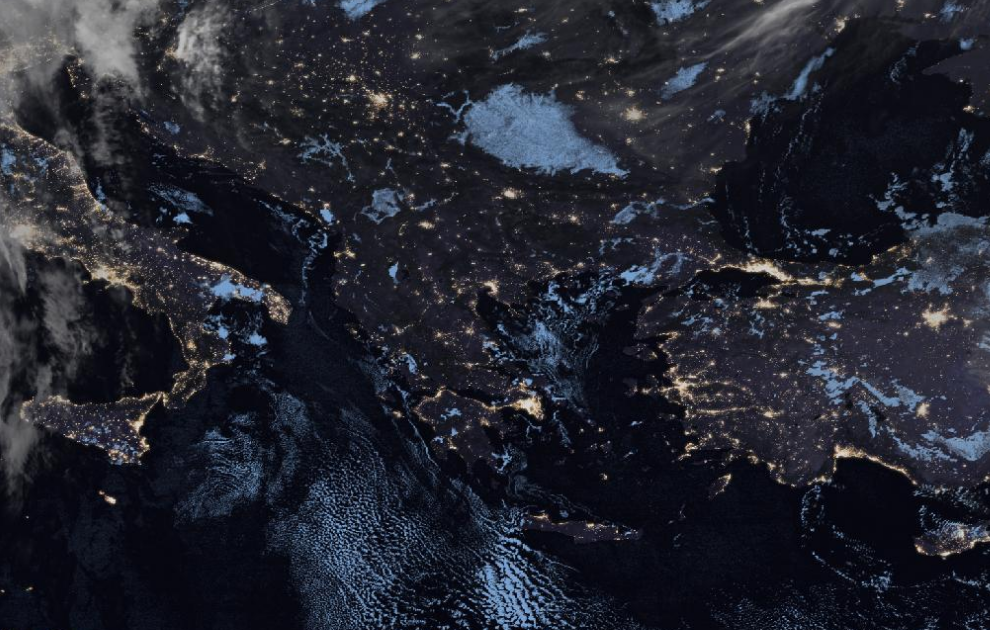 Τελευταία δορυφορική εικόνα νεφοκάλυψης