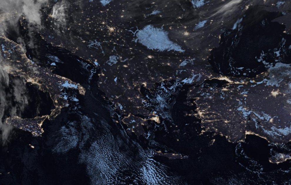 Τελευταία δορυφορική εικόνα νεφοκάλυψης