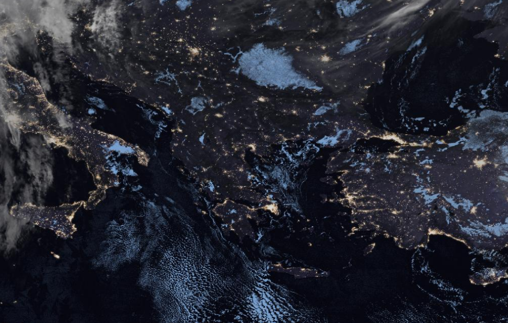 Τελευταία δορυφορική εικόνα νεφοκάλυψης