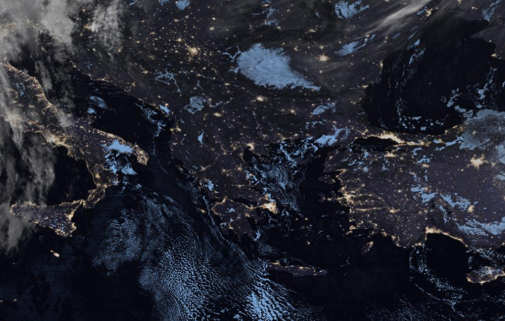 Τελευταία δορυφορική εικόνα νεφοκάλυψης