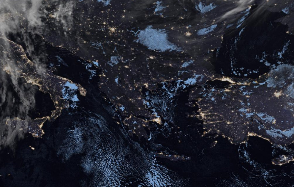 Τελευταία δορυφορική εικόνα νεφοκάλυψης