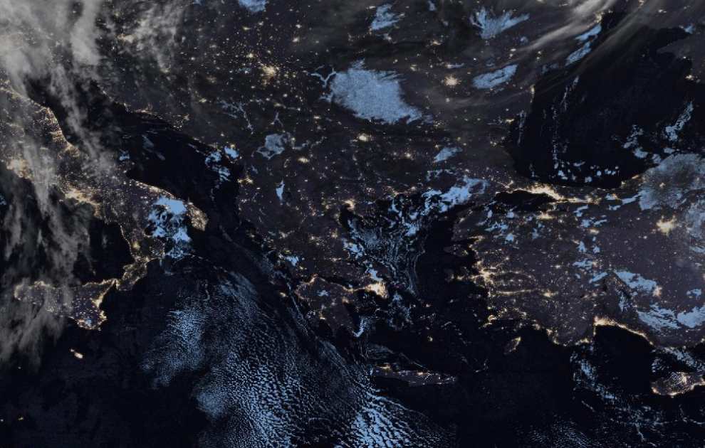 Τελευταία δορυφορική εικόνα νεφοκάλυψης