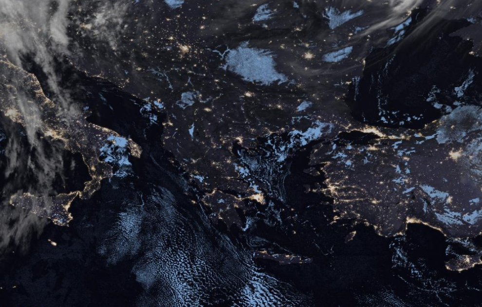 Τελευταία δορυφορική εικόνα νεφοκάλυψης