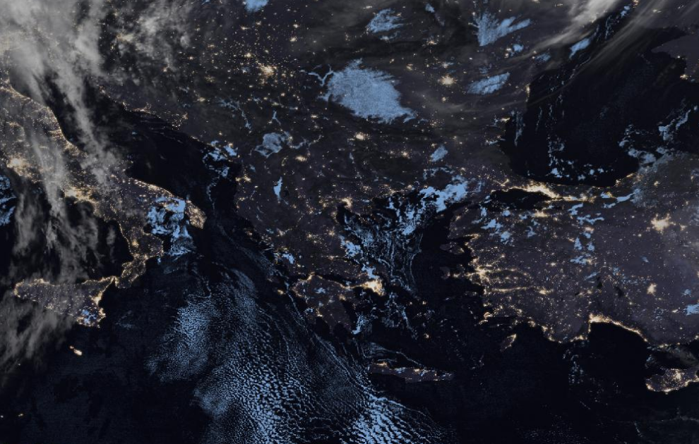 Τελευταία δορυφορική εικόνα νεφοκάλυψης