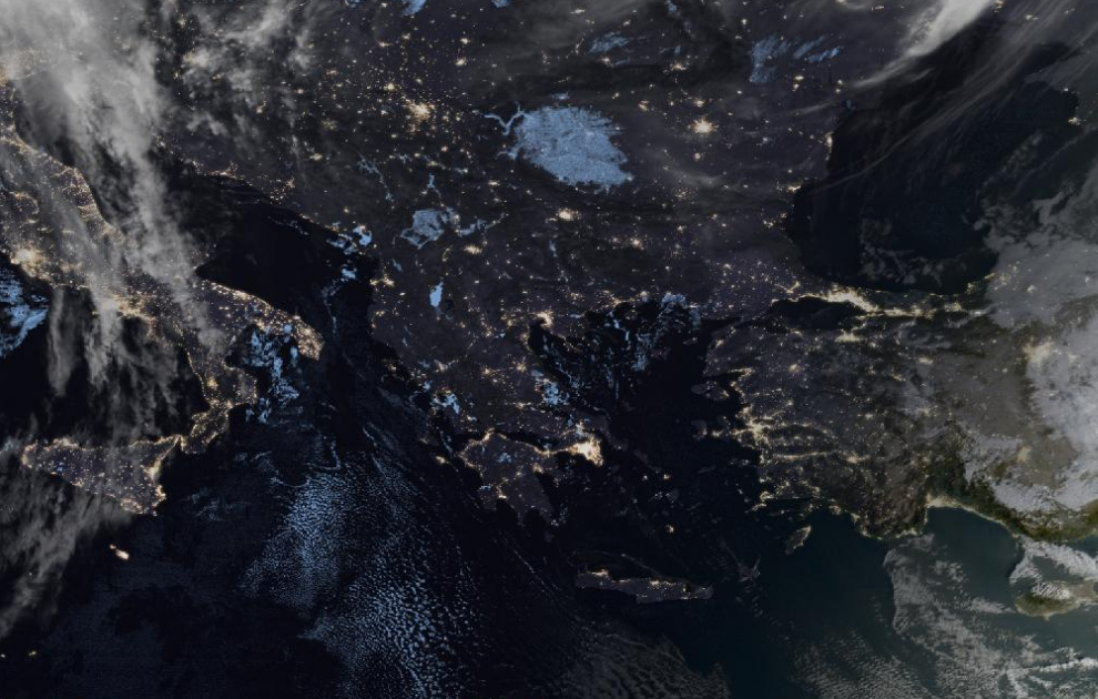 Τελευταία δορυφορική εικόνα νεφοκάλυψης