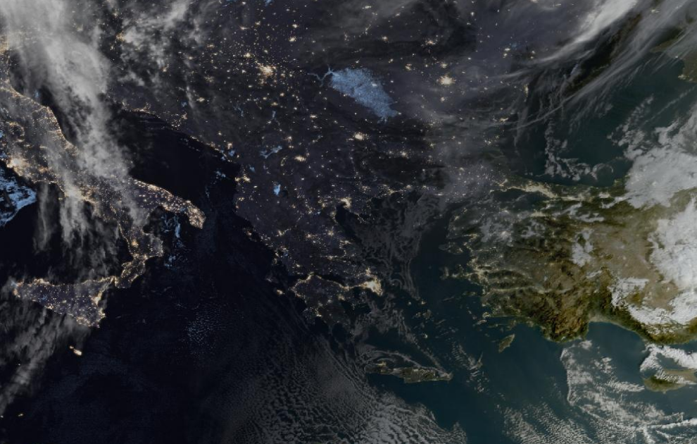 Τελευταία δορυφορική εικόνα νεφοκάλυψης