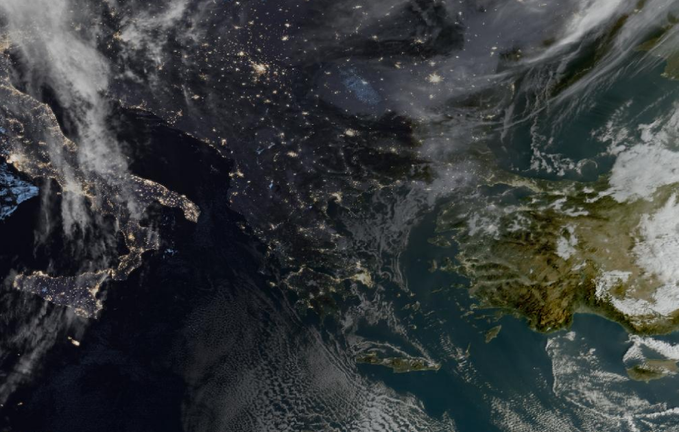 Τελευταία δορυφορική εικόνα νεφοκάλυψης