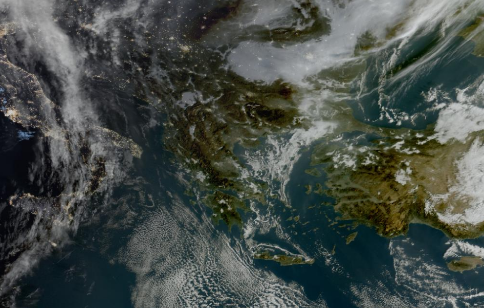 Τελευταία δορυφορική εικόνα νεφοκάλυψης