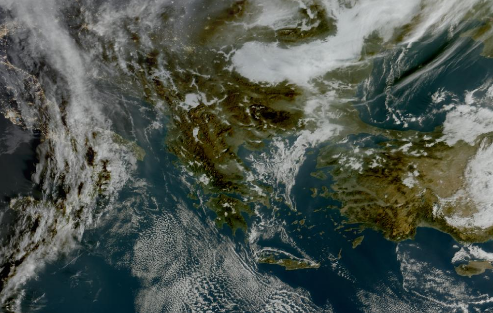 Τελευταία δορυφορική εικόνα νεφοκάλυψης