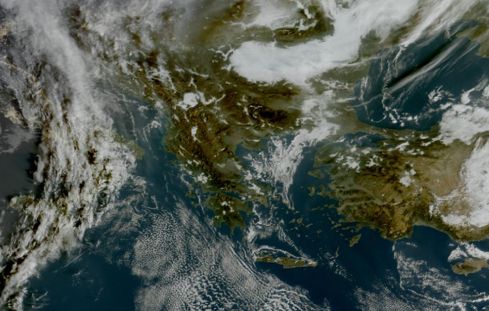 Τελευταία δορυφορική εικόνα νεφοκάλυψης