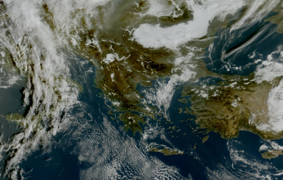 Τελευταία δορυφορική εικόνα νεφοκάλυψης