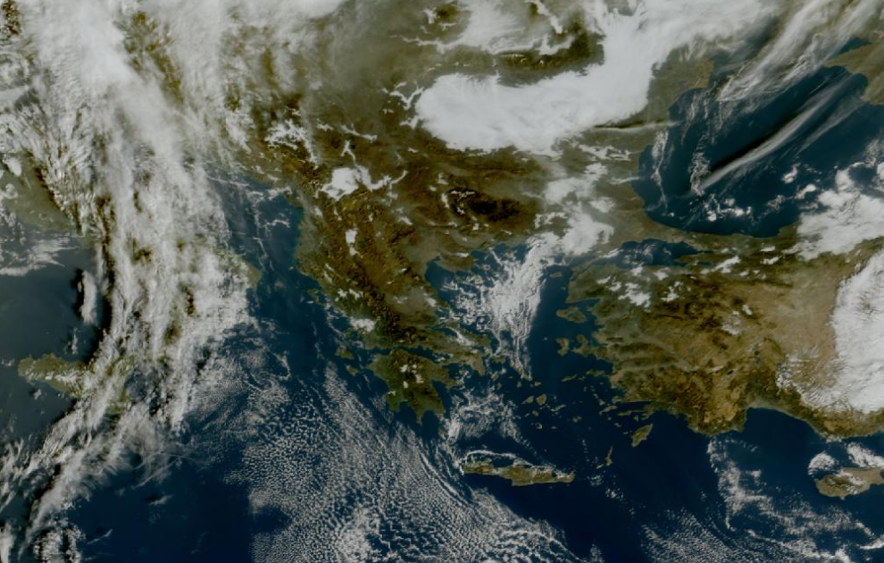 Τελευταία δορυφορική εικόνα νεφοκάλυψης