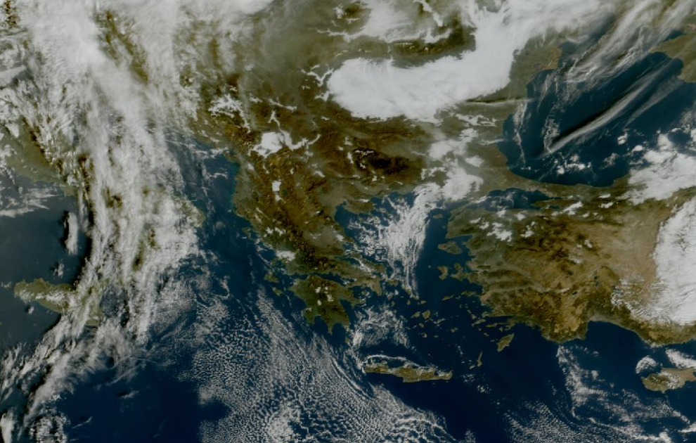 Τελευταία δορυφορική εικόνα νεφοκάλυψης