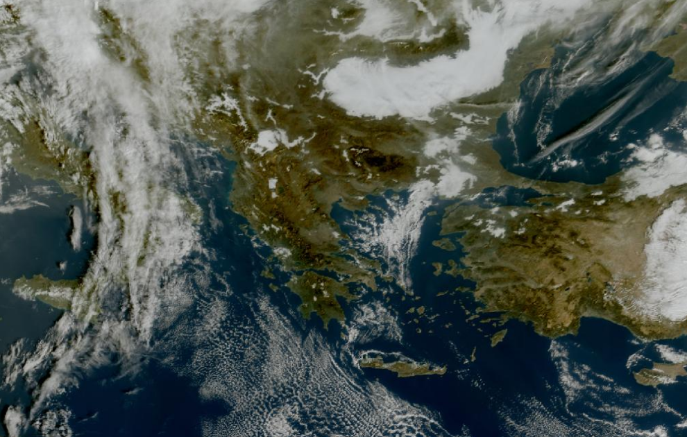 Τελευταία δορυφορική εικόνα νεφοκάλυψης