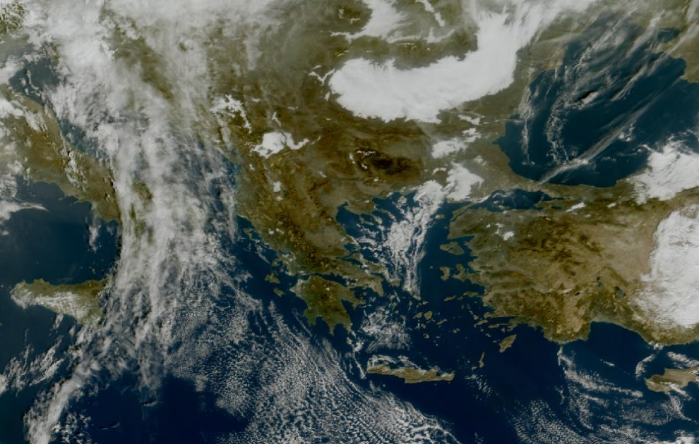 Τελευταία δορυφορική εικόνα νεφοκάλυψης