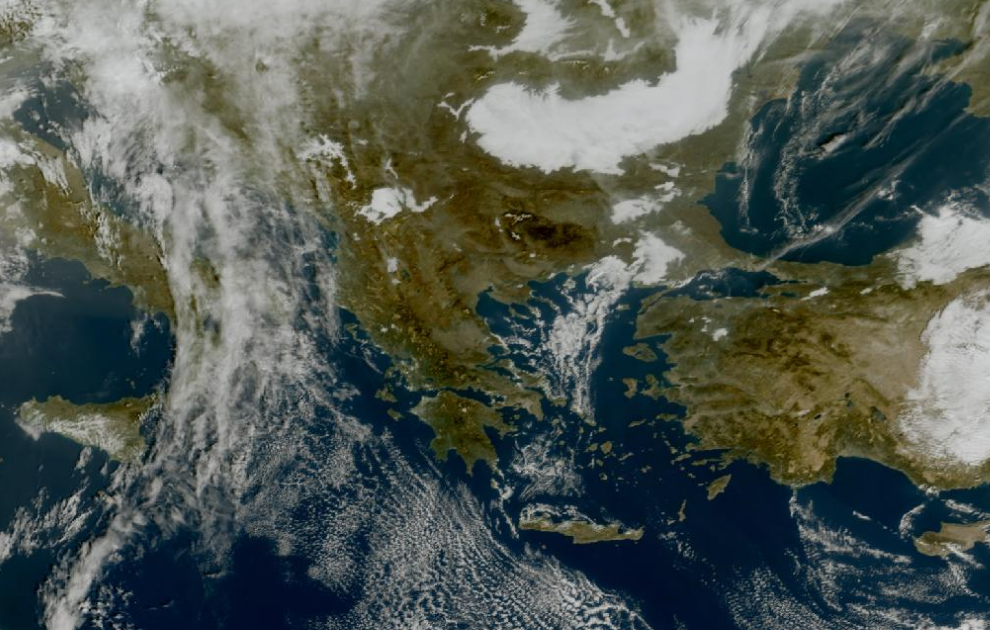 Τελευταία δορυφορική εικόνα νεφοκάλυψης