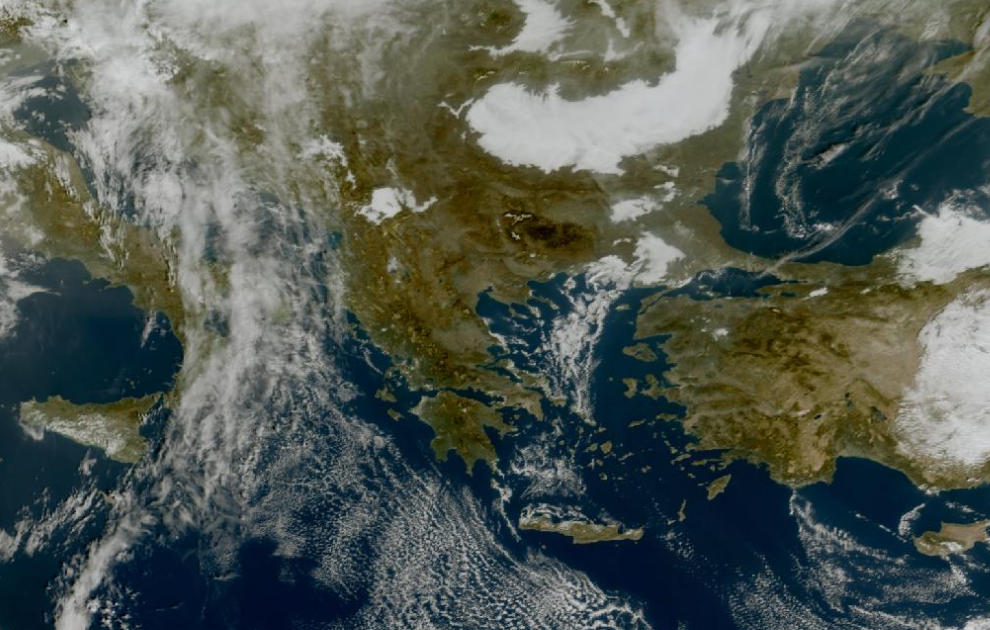 Τελευταία δορυφορική εικόνα νεφοκάλυψης