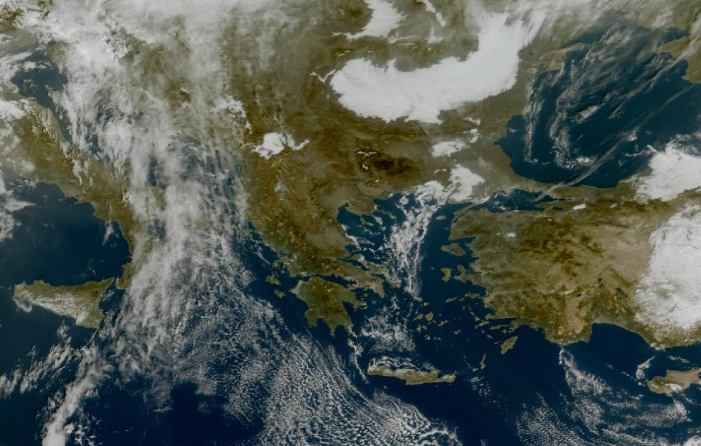 Τελευταία δορυφορική εικόνα νεφοκάλυψης