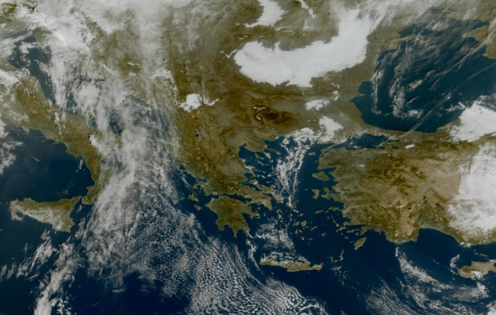 Τελευταία δορυφορική εικόνα νεφοκάλυψης