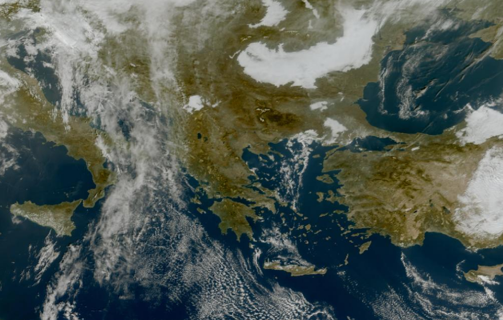 Τελευταία δορυφορική εικόνα νεφοκάλυψης