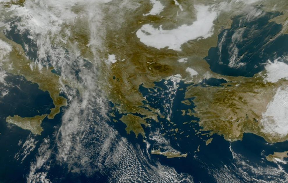 Τελευταία δορυφορική εικόνα νεφοκάλυψης