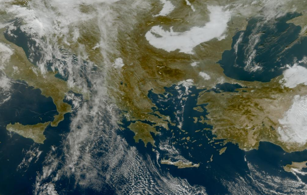 Τελευταία δορυφορική εικόνα νεφοκάλυψης