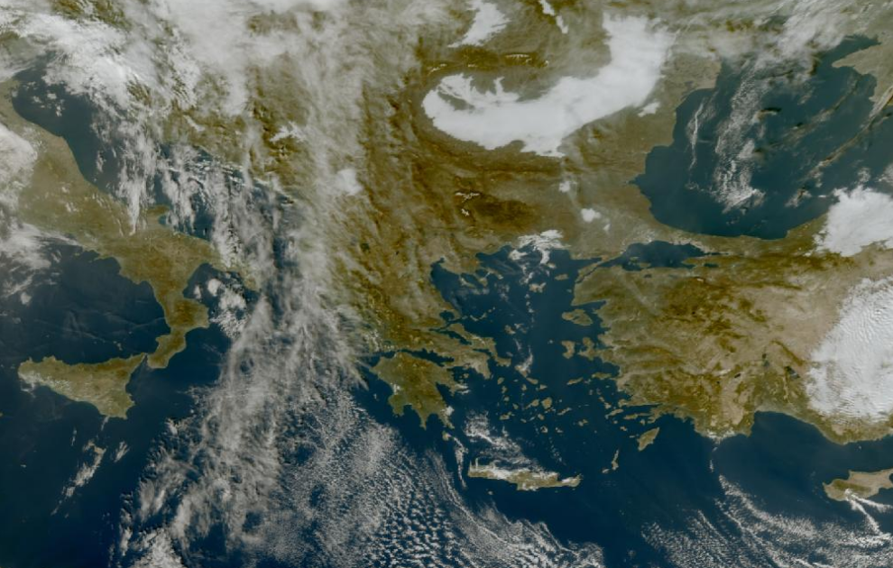 Τελευταία δορυφορική εικόνα νεφοκάλυψης