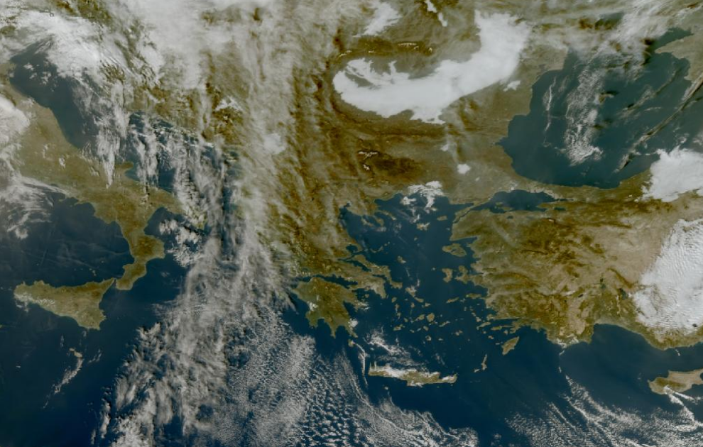 Τελευταία δορυφορική εικόνα νεφοκάλυψης