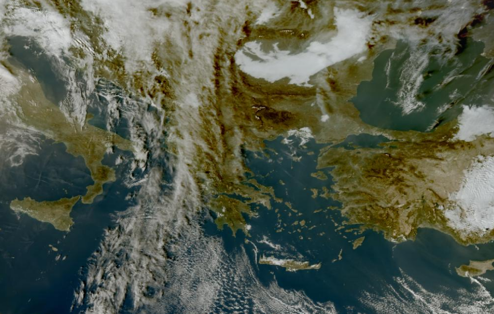 Τελευταία δορυφορική εικόνα νεφοκάλυψης