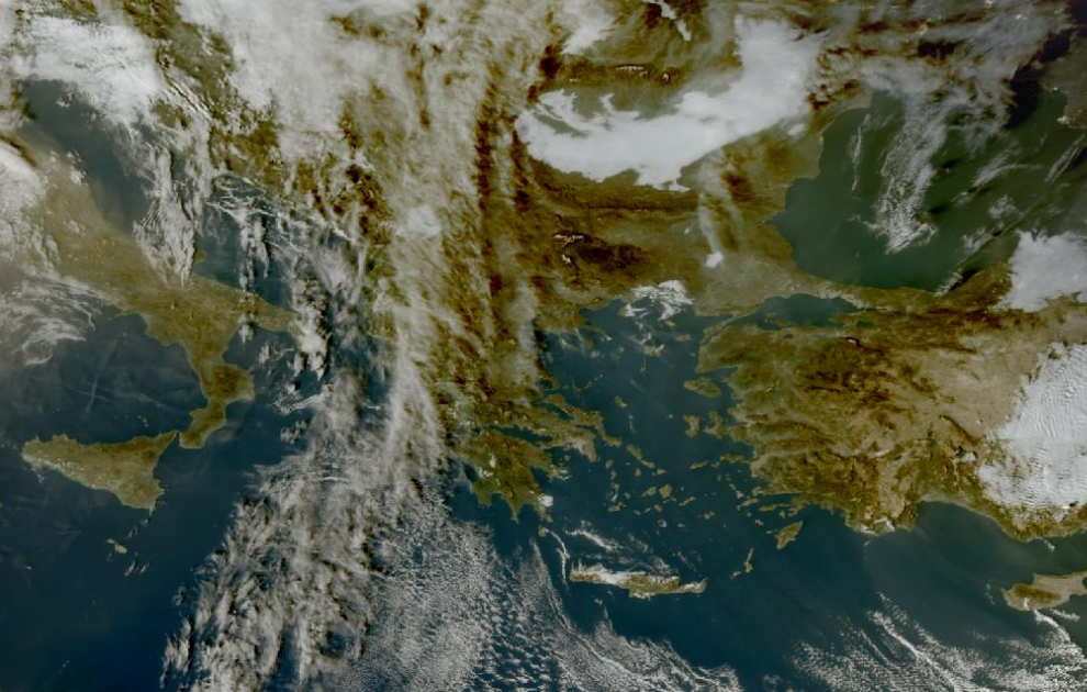 Τελευταία δορυφορική εικόνα νεφοκάλυψης