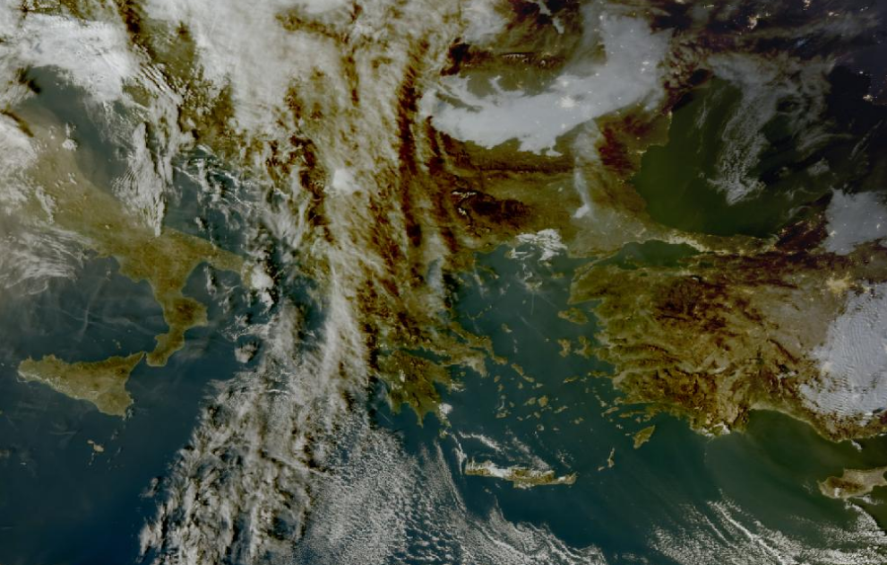 Τελευταία δορυφορική εικόνα νεφοκάλυψης