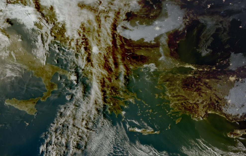 Τελευταία δορυφορική εικόνα νεφοκάλυψης