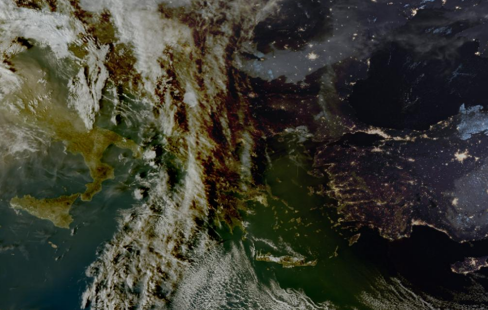 Τελευταία δορυφορική εικόνα νεφοκάλυψης