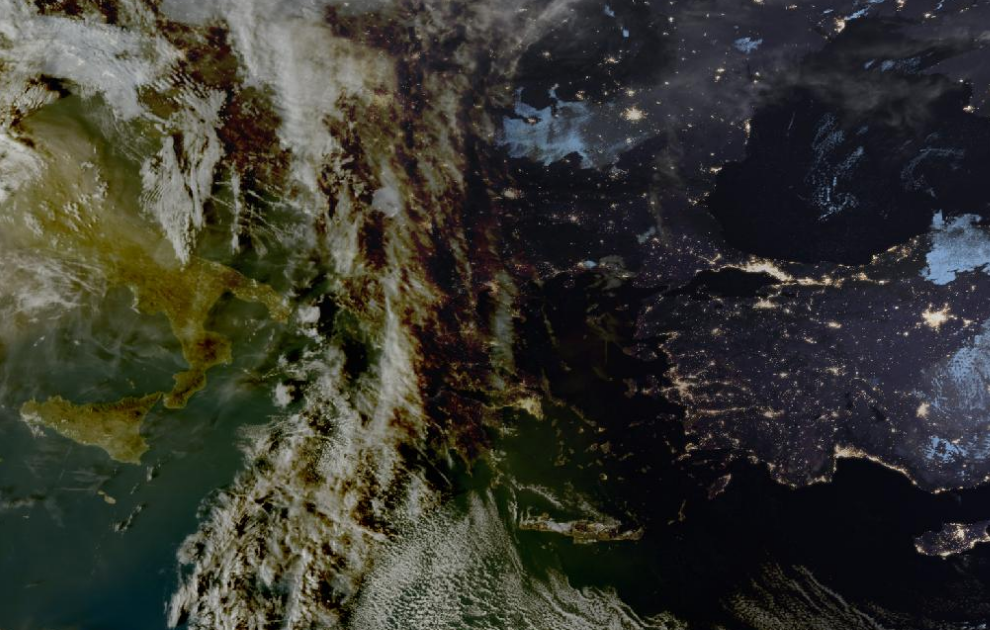 Τελευταία δορυφορική εικόνα νεφοκάλυψης