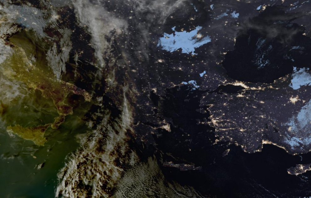 Τελευταία δορυφορική εικόνα νεφοκάλυψης