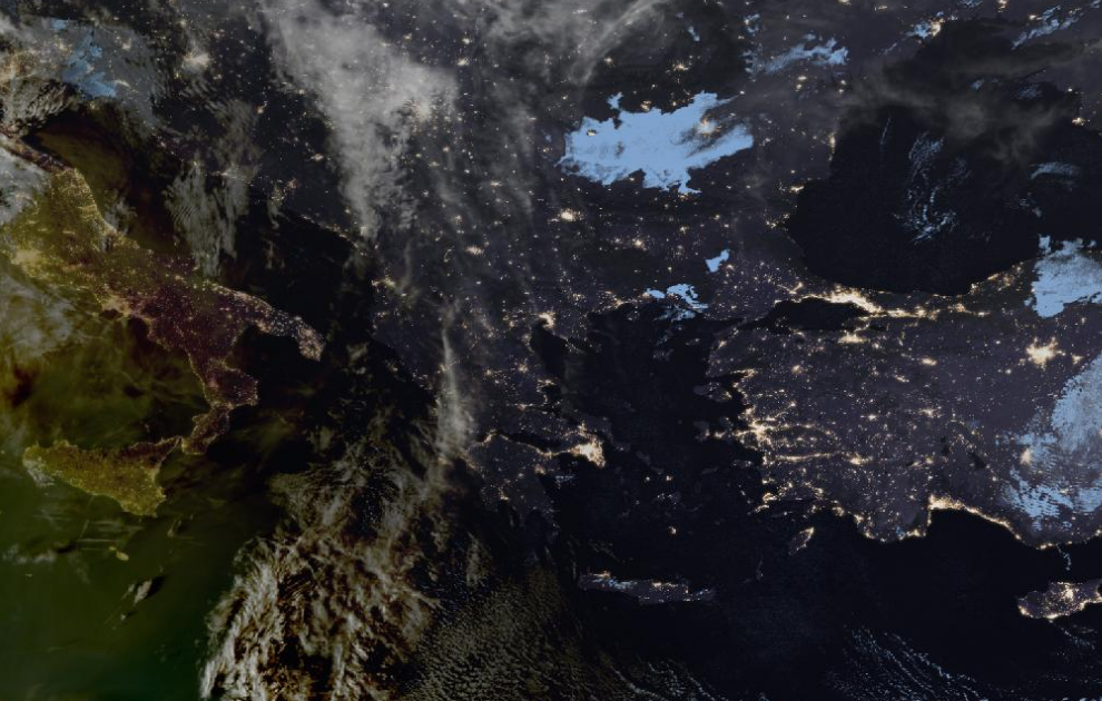 Τελευταία δορυφορική εικόνα νεφοκάλυψης